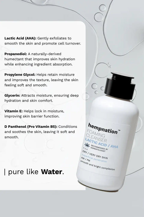 Lactic Acid Foaming Cleanser - Smooth and Bright - Dry & Dull Skin