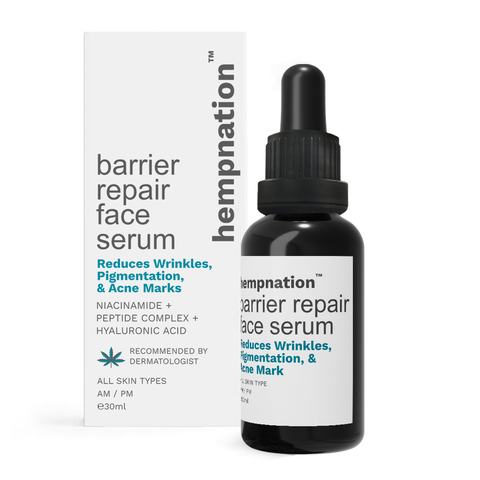 Hempnation Barrier Reset Serum - 3% Niacinamide & Peptide Face Serum for Barrier Repair, Redness & Wrinkles - 30ml