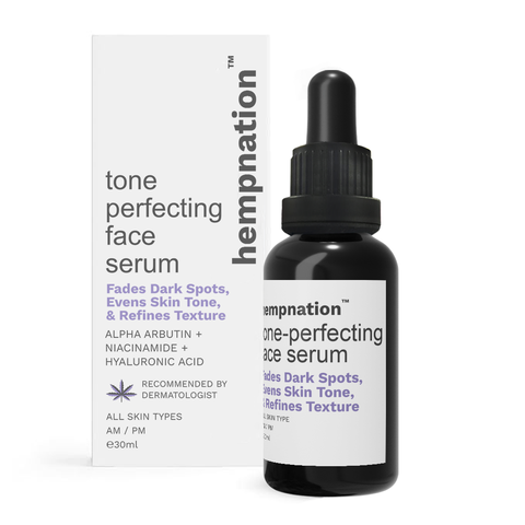 Hempnation Tone Perfecting Serum - 2% Alpha Arbutin & 3% Niacinamide Serum for Dark Spots, Uneven Skin Tone & Texture - 30ml